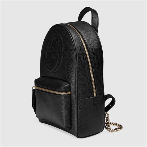 gucci black soho chain backpack|gucci soho shoulder bag large.